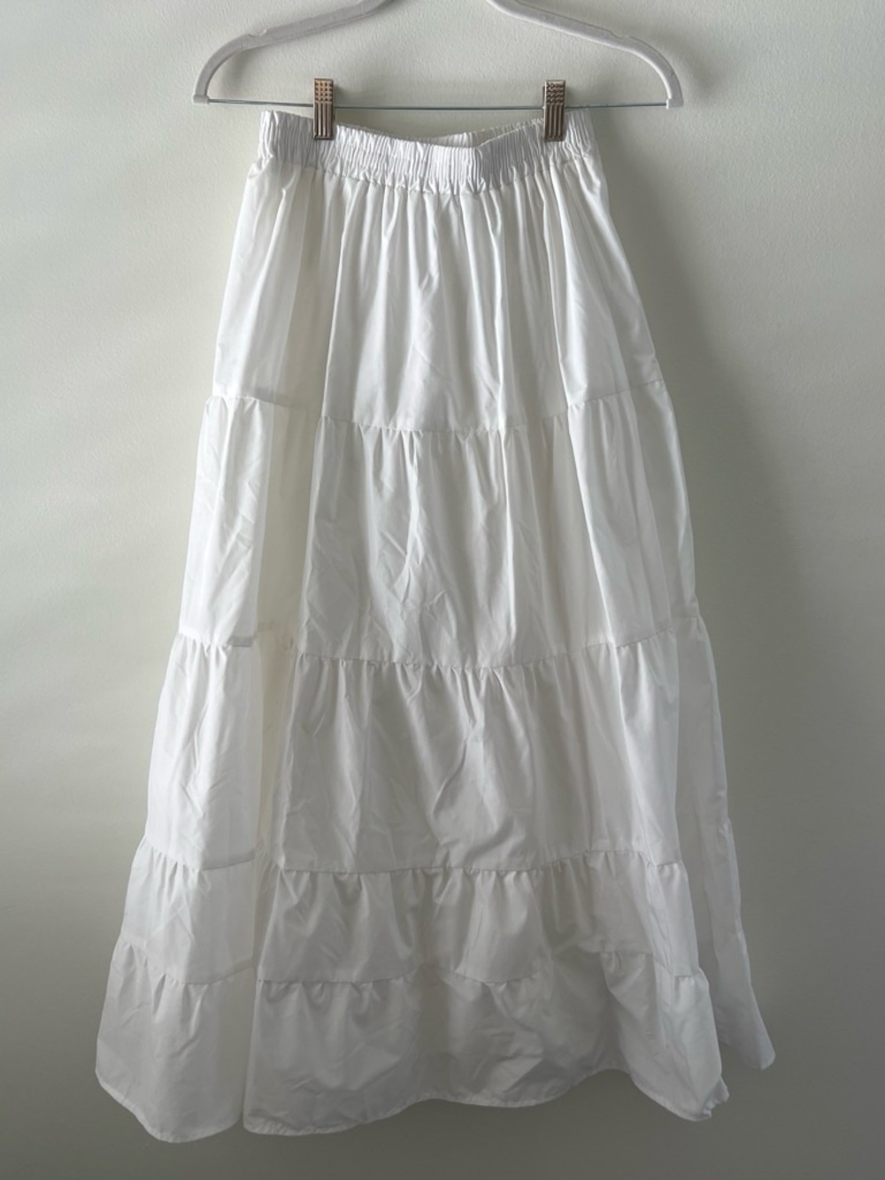 Princess Polly White Tiered Maxi Skirt